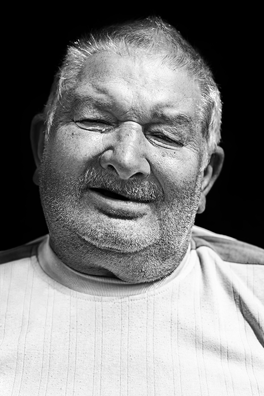 Portrait of Phillip from Cynheidre Colliery, part of miners Strike project crossing the line