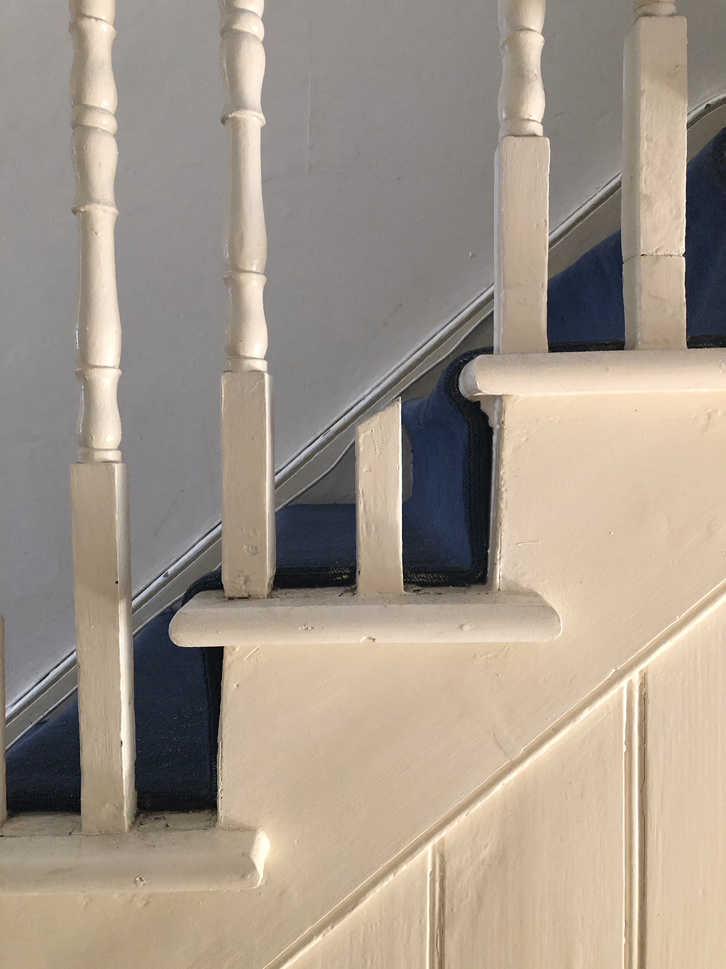 image of stair with broken banister, part of Covid chronicles